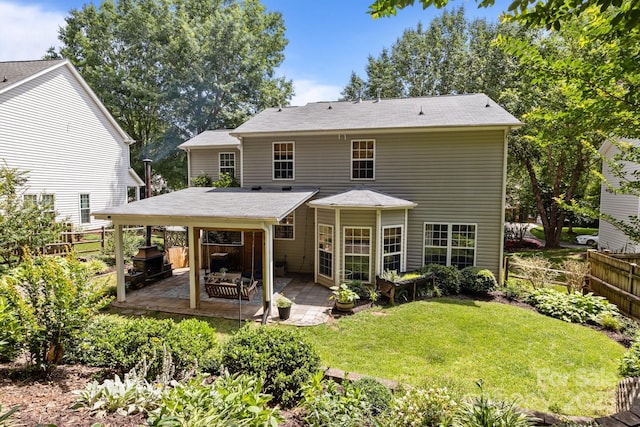 8700 Fox Tail Ln, Huntersville, NC 28078 - rear view of property with a fenced backyard and a patio area