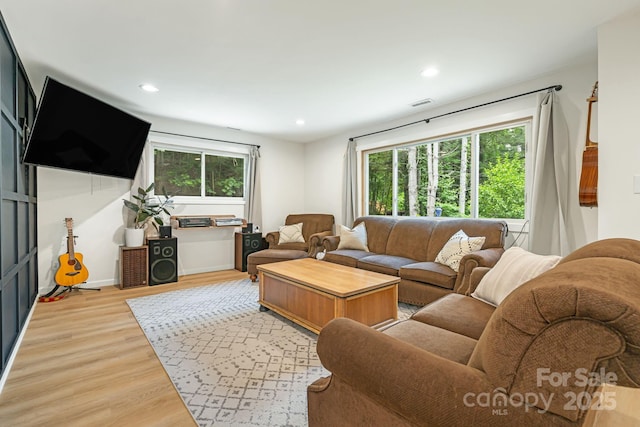 487 Duncan Creek Rd, Fletcher, NC 28732 - living room with plenty of natural light, light wood-style flooring, and recessed lighting