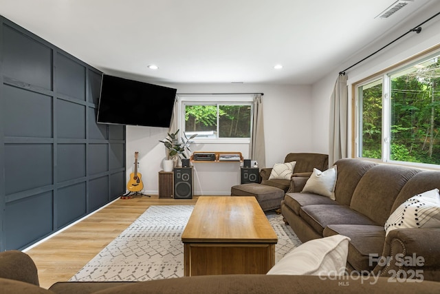 487 Duncan Creek Rd, Fletcher, NC 28732 - living room featuring light wood-style floors and recessed lighting