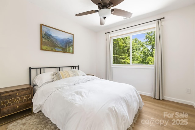 487 Duncan Creek Rd, Fletcher, NC 28732 - bedroom featuring light wood finished floors and ceiling fan