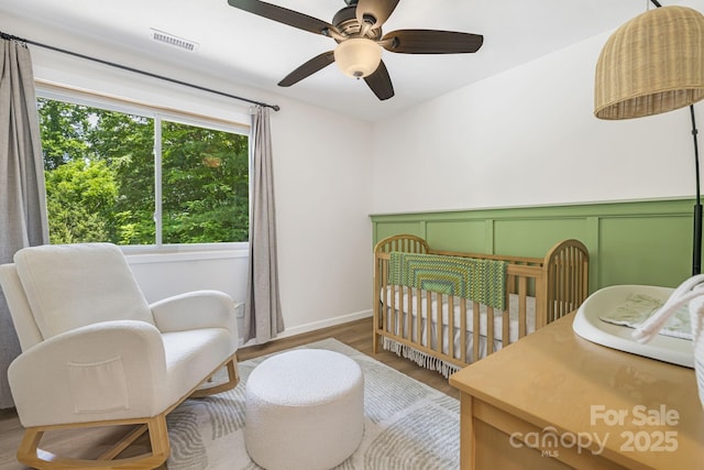 487 Duncan Creek Rd, Fletcher, NC 28732 - bedroom featuring wood finished floors and a ceiling fan
