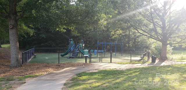 12314 Chickasaw Dr, Huntersville, NC 28078 - community playground featuring a gate