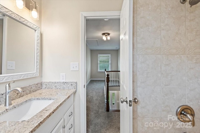 5811 Gettysburg Dr, Concord, NC 28027 - full bath featuring vanity and tiled shower