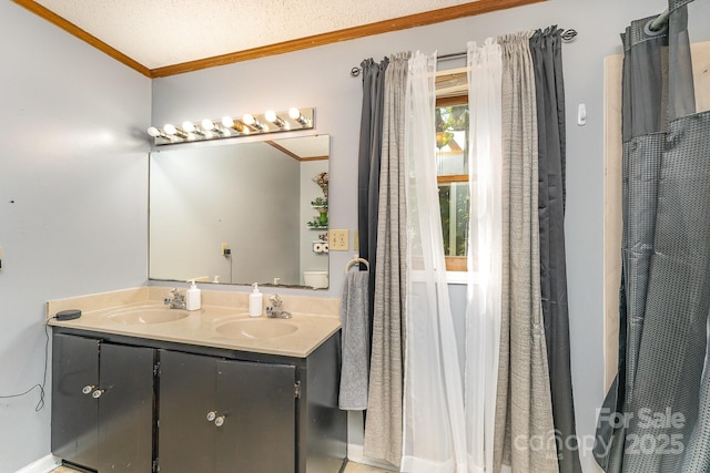 300 S Hudson Ave, Spencer, NC 28159 - full bathroom with crown molding and double vanity
