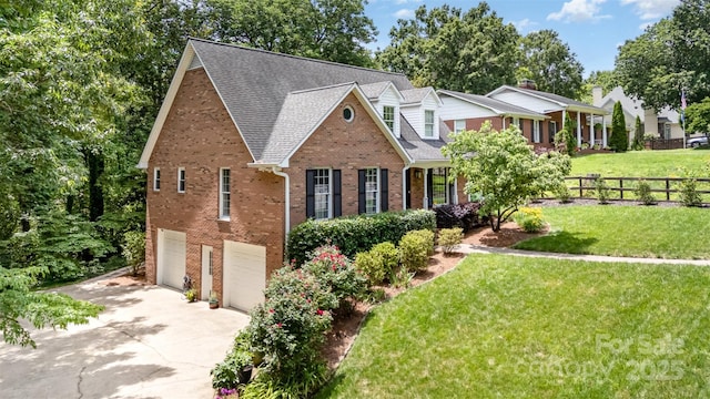 139 Palaside Dr NE, Concord, NC 28025 - view of front of house featuring an attached garage, brick siding, concrete driveway, and roof with shingles