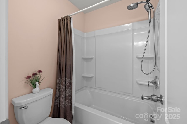 1569 Shannon Falls Dr, Fort Mill, SC 29715 - bathroom featuring shower / bathtub combination with curtain and toilet