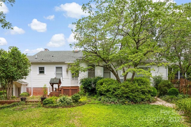 805 S Main St, Mount Holly, NC 28120 - rear view of house with a wooden deck