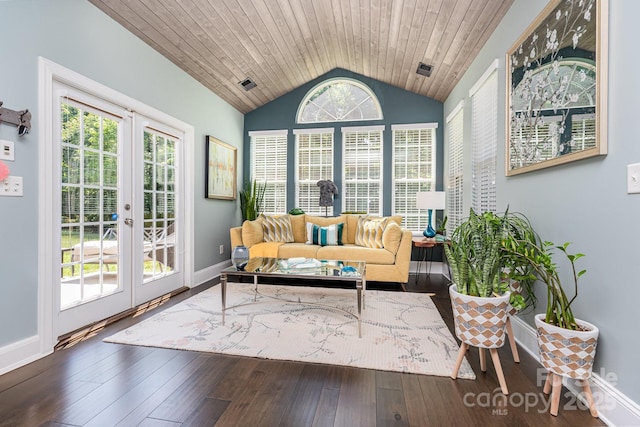 10203 Loch Lomond Dr, Charlotte, NC 28278 - sunroom with french doors and lofted ceiling