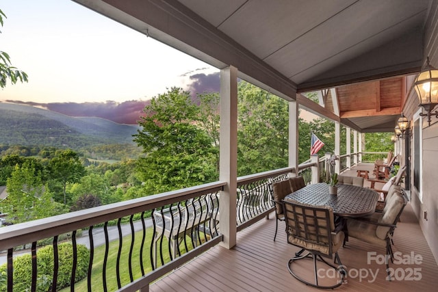 6 Grouse Ter, Fairview, NC 28730 - deck with a mountain view and outdoor dining space