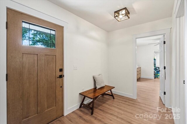 5740 Crouse Rd, Crouse, NC 28033 - entrance foyer with light wood finished floors and baseboards