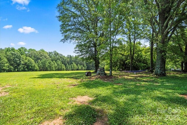 5740 Crouse Rd, Crouse, NC 28033 - view of grassy yard with a forest view