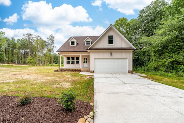 1471 Marshbrooke Ln, Catawba, NC 28609 - view of front of house featuring a porch, concrete driveway, a garage, a front lawn, and a shingled roof