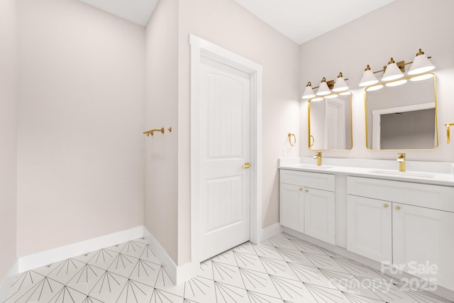 1471 Marshbrooke Ln, Catawba, NC 28609 - full bathroom featuring double vanity and baseboards