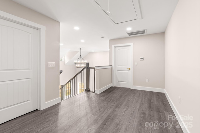 1471 Marshbrooke Ln, Catawba, NC 28609 - unfurnished room with attic access, wood finished floors, and recessed lighting