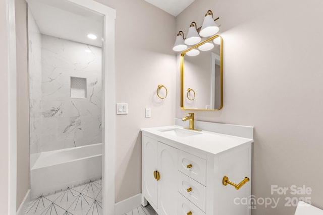 1471 Marshbrooke Ln, Catawba, NC 28609 - bathroom with vanity and shower / bathtub combination