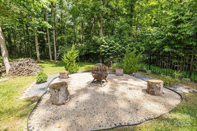 322 Ethan Ln, Rock Hill, SC 29732 - view of patio / terrace with an outdoor fire pit