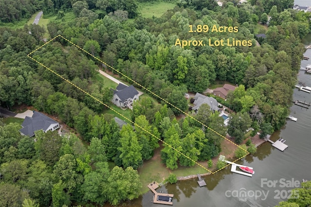 8283 Long Island Rd, Catawba, NC 28609 - aerial view of property's location featuring property parcel outlined and a large body of water