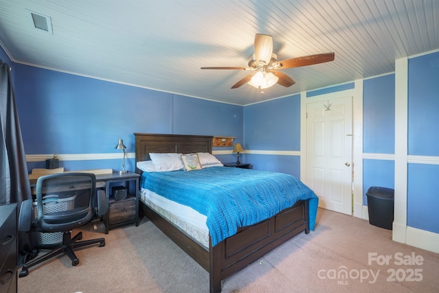 153 S Center St, Taylorsville, NC 28681 - carpeted bedroom featuring ceiling fan and baseboards