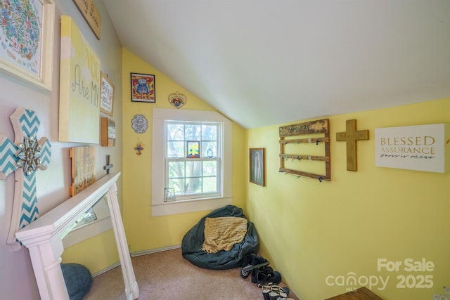 153 S Center St, Taylorsville, NC 28681 - doorway to outside with carpet and lofted ceiling