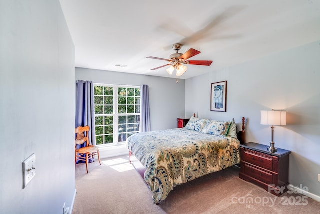 15811 Burlingame Dr, Huntersville, NC 28078 - bedroom featuring carpet and a ceiling fan