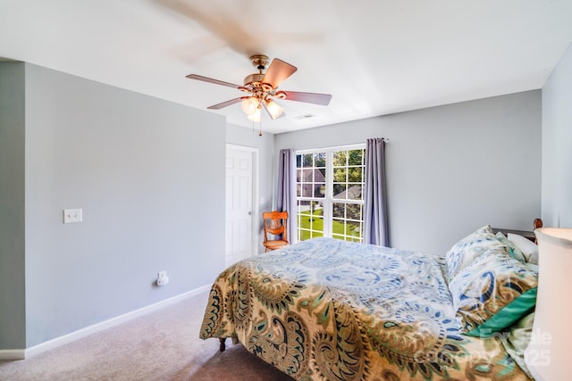 15811 Burlingame Dr, Huntersville, NC 28078 - bedroom with carpet, ceiling fan, and a closet