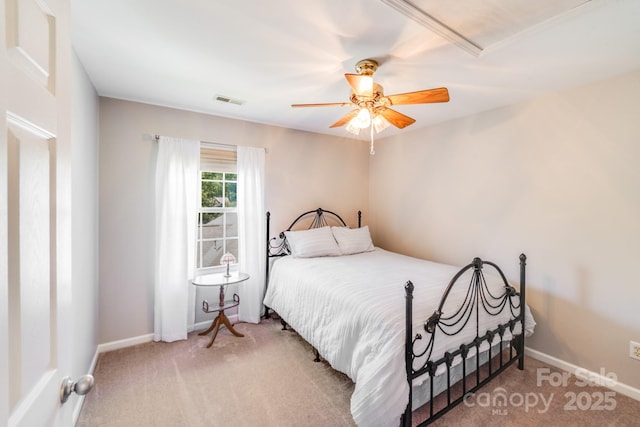 15811 Burlingame Dr, Huntersville, NC 28078 - carpeted bedroom featuring baseboards and ceiling fan