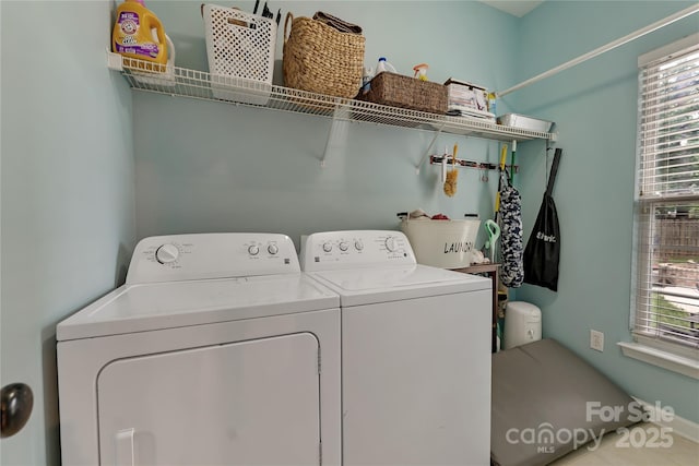 4000 Garfield Ct, Waxhaw, NC 28173 - laundry room with washer and dryer and healthy amount of natural light