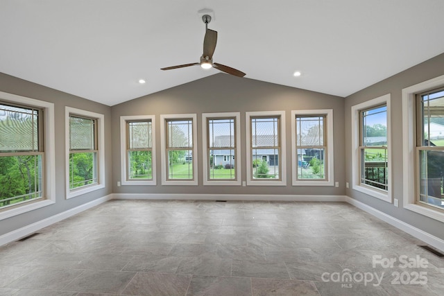 288 Ollie Weaver Rd, Weaverville, NC 28787 - unfurnished sunroom with vaulted ceiling and stone finish floors
