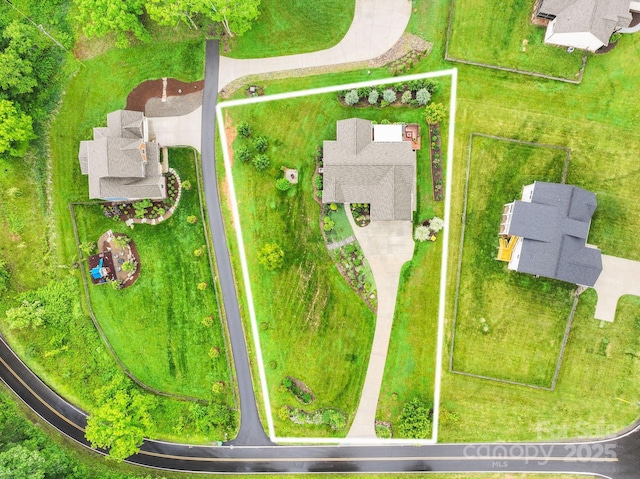 288 Ollie Weaver Rd, Weaverville, NC 28787 - aerial view of property and surrounding area with property boundaries highlighted