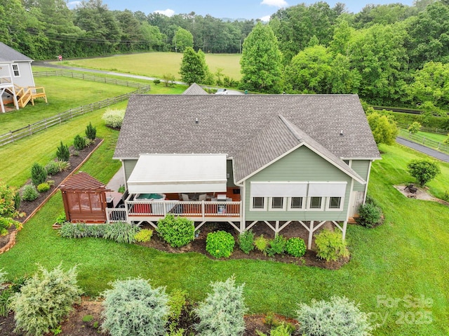 288 Ollie Weaver Rd, Weaverville, NC 28787 - back of property featuring a wooden deck and roof with shingles