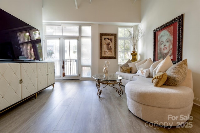720 Governor Morrison St Unit 221, Charlotte, NC 28211 - living room featuring wood finished floors