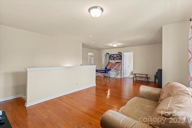 5111 Elementary View Dr, Charlotte, NC 28269 - living area with wood finished floors