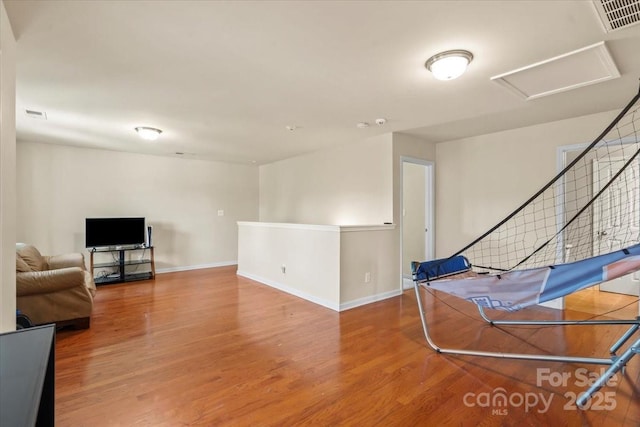 5111 Elementary View Dr, Charlotte, NC 28269 - interior space featuring wood finished floors and attic access