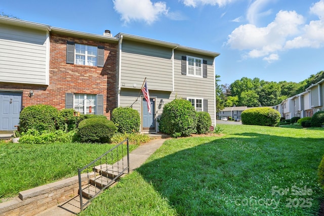 6044 Heath Valley Rd, Charlotte, NC 28210 - multi unit property with a front lawn, brick siding, and a chimney