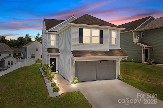 1207 Skyflower Way, Charlotte, NC 28214 - view of front of house featuring an attached garage, a shingled roof, and driveway