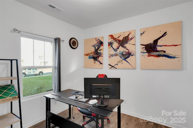 112 Aspire Cir, Wingate, NC 28174 - home office featuring wood finished floors