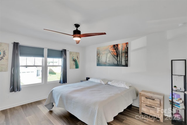112 Aspire Cir, Wingate, NC 28174 - bedroom with wood finished floors and ceiling fan