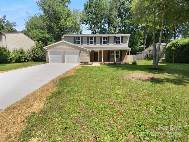 7134 Rollingridge Dr, Charlotte, NC 28211 - view of front of house with covered porch, a garage, driveway, and brick siding