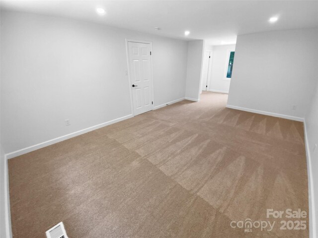 7134 Rollingridge Dr, Charlotte, NC 28211 - spare room featuring recessed lighting, carpet floors, and baseboards