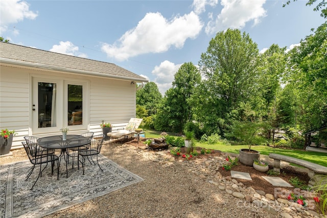 540 Oak Grove Rd, Flat Rock, NC 28731 - view of yard with a patio and outdoor dining area