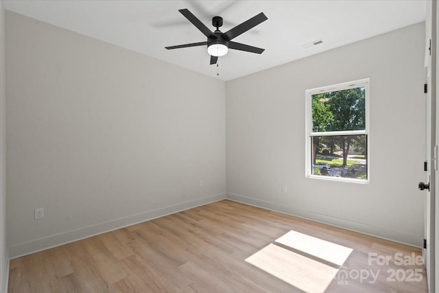 5526 Brookwood Ln, Hickory, NC 28602 - spare room with light wood-type flooring and ceiling fan
