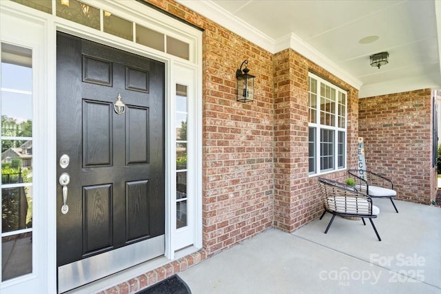 110 Isle Run Dr, Mooresville, NC 28117 - property entrance featuring a porch and brick siding