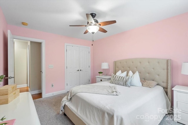 110 Isle Run Dr, Mooresville, NC 28117 - carpeted bedroom featuring a closet and a ceiling fan