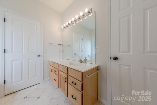 901 Clearbrook Rd, Matthews, NC 28105 - bathroom with vanity and tile patterned floors