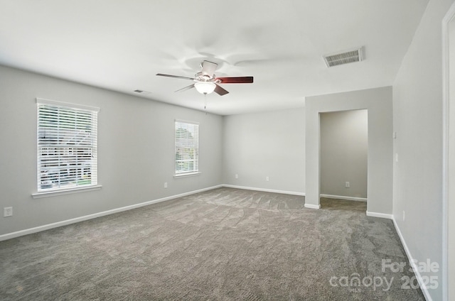8115 Kelburn Ln, Charlotte, NC 28273 - carpeted spare room with ceiling fan and baseboards