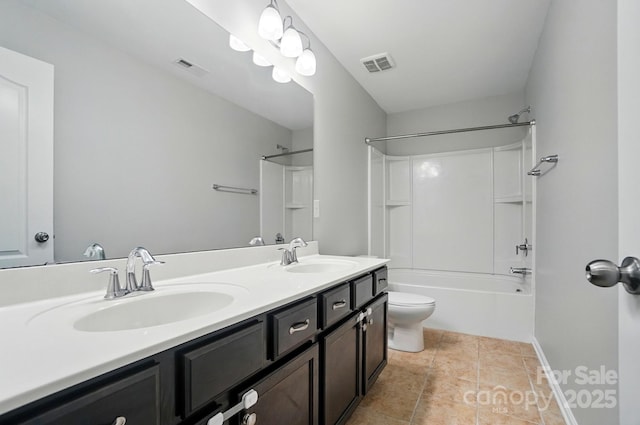 8115 Kelburn Ln, Charlotte, NC 28273 - bathroom featuring bathing tub / shower combination and double vanity