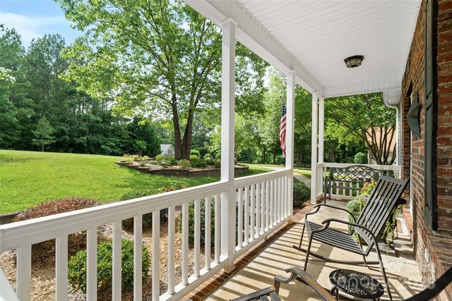 1912 Dawnhurst Ln, York, SC 29745 - porch with view of wooded area