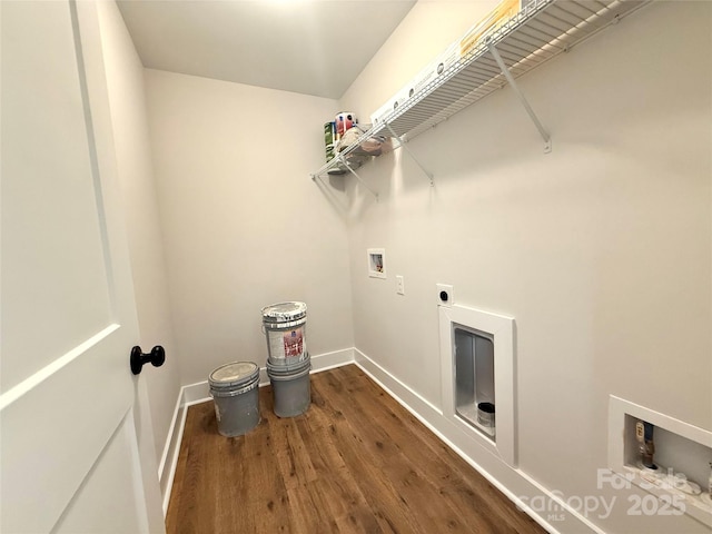 2330 Neill Rd, Lancaster, SC 29720 - laundry room featuring washer hookup, hookup for an electric dryer, and wood finished floors