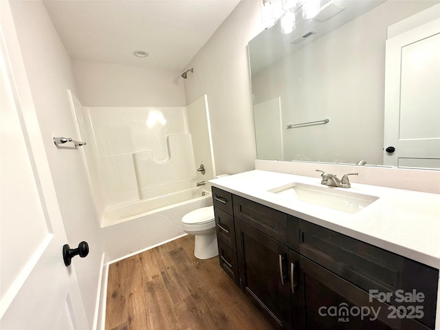 2330 Neill Rd, Lancaster, SC 29720 - bathroom featuring wood finished floors, vanity, and bathtub / shower combination