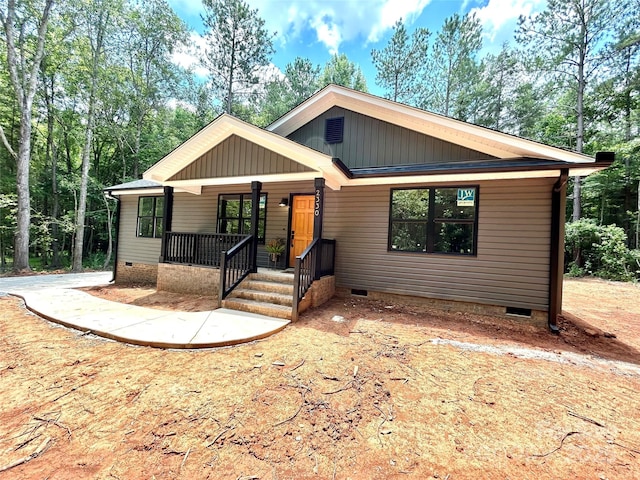 2330 Neill Rd, Lancaster, SC 29720 - view of front facade featuring crawl space and a porch